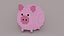 Piggy bank 8 bit cartoon toy