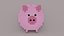 Piggy bank 8 bit cartoon toy