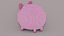 Piggy bank 8 bit cartoon toy