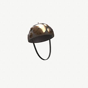 3D Ancient Helmet DiscAndStud 3D Model Game Ready PBR Low Poly