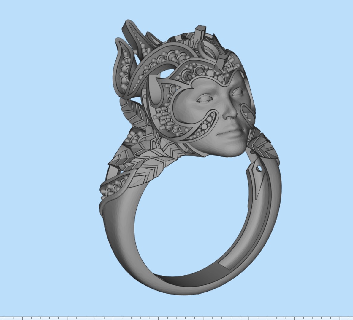 Face Ring 3D-print model file 3D - TurboSquid 2129296