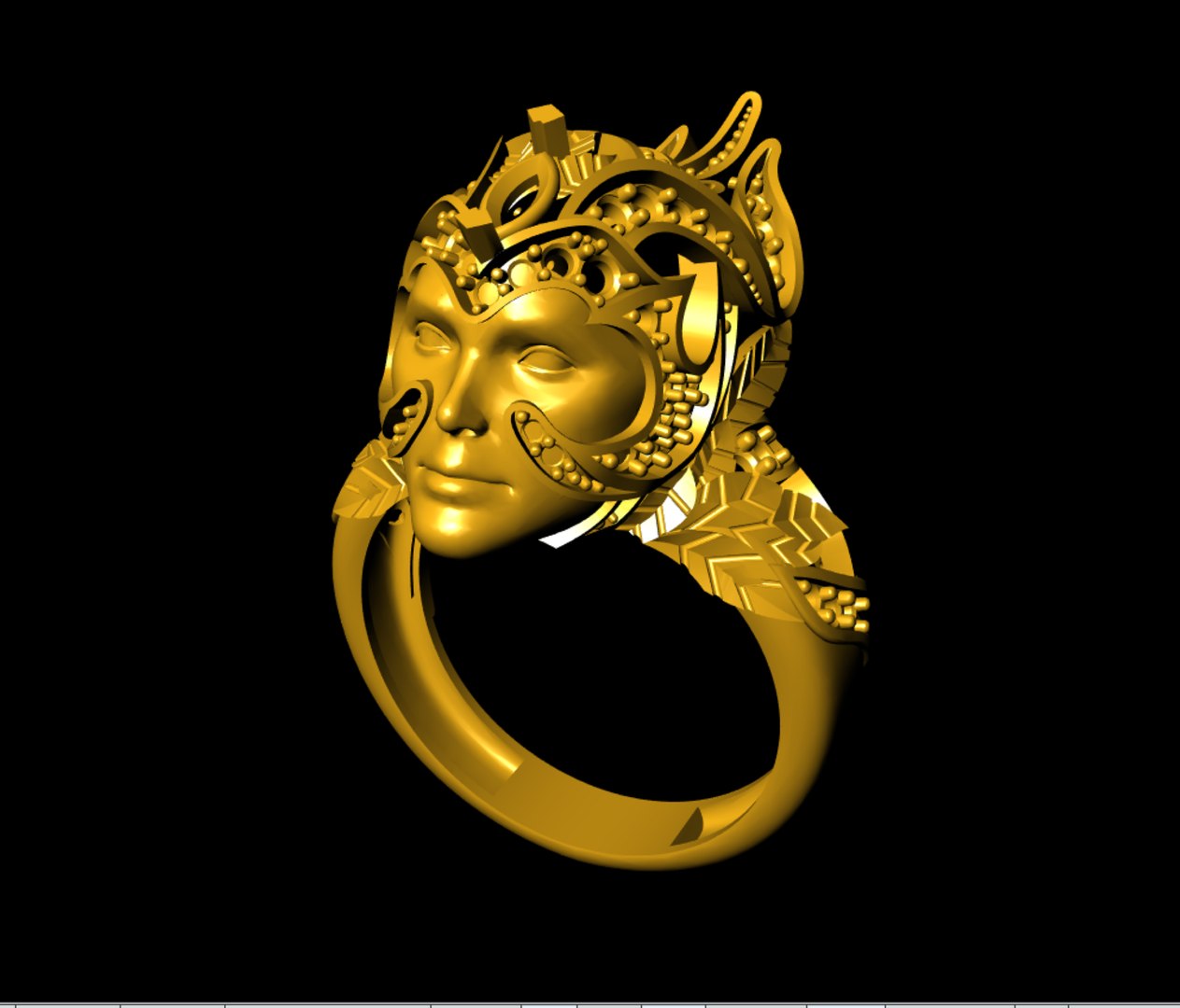 Face Ring 3D-print model file 3D - TurboSquid 2129296