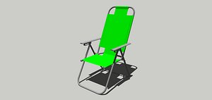 3D model reposera tela reclinable