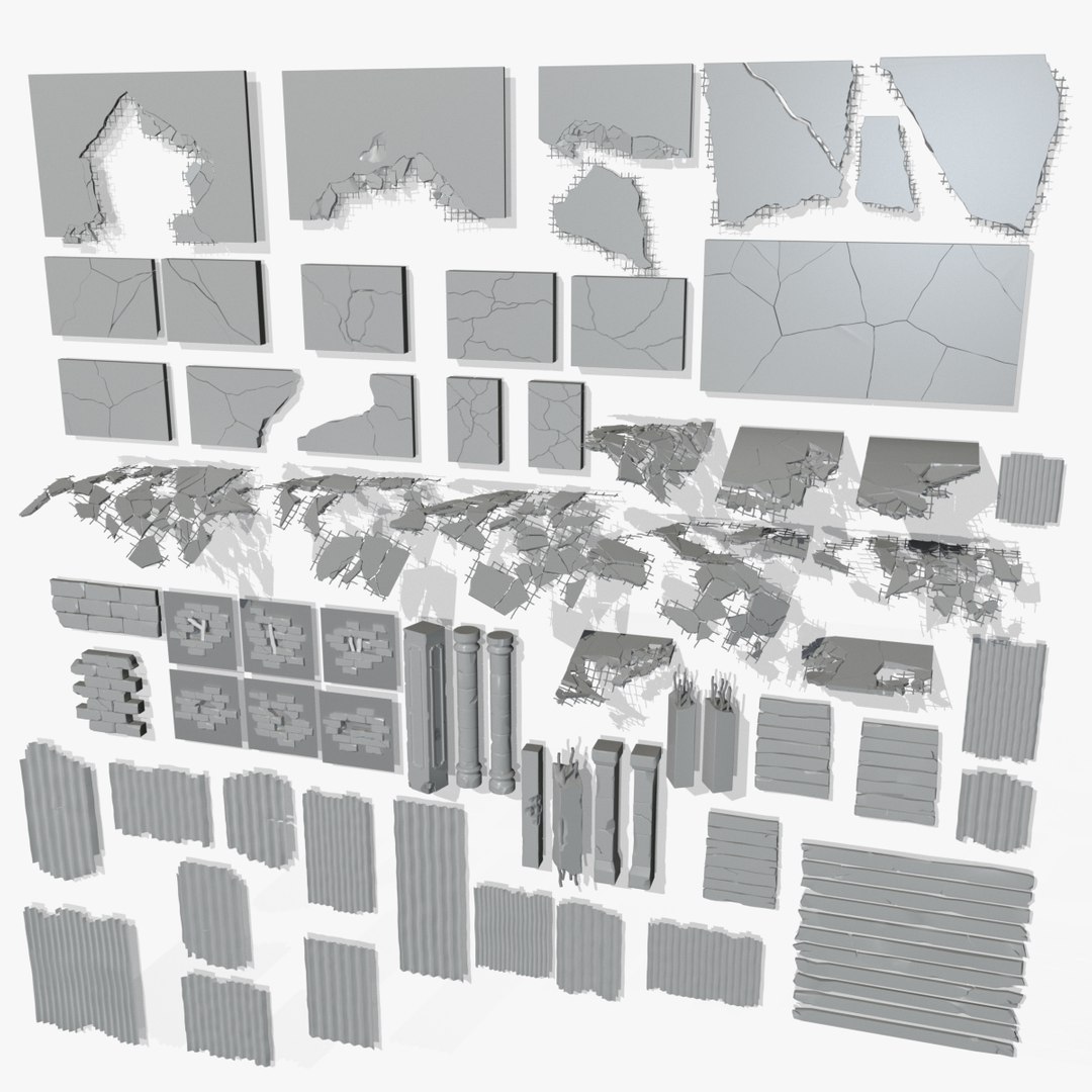 3D Ruins Kitbash Collection - 96 Pieces - TurboSquid 2086155