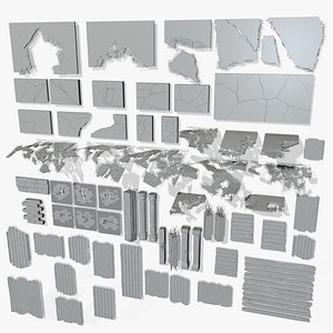 Ruins Kitbash Collection - 96 pieces