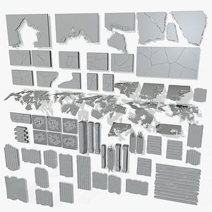 Ruins Kitbash Collection - 96 pieces