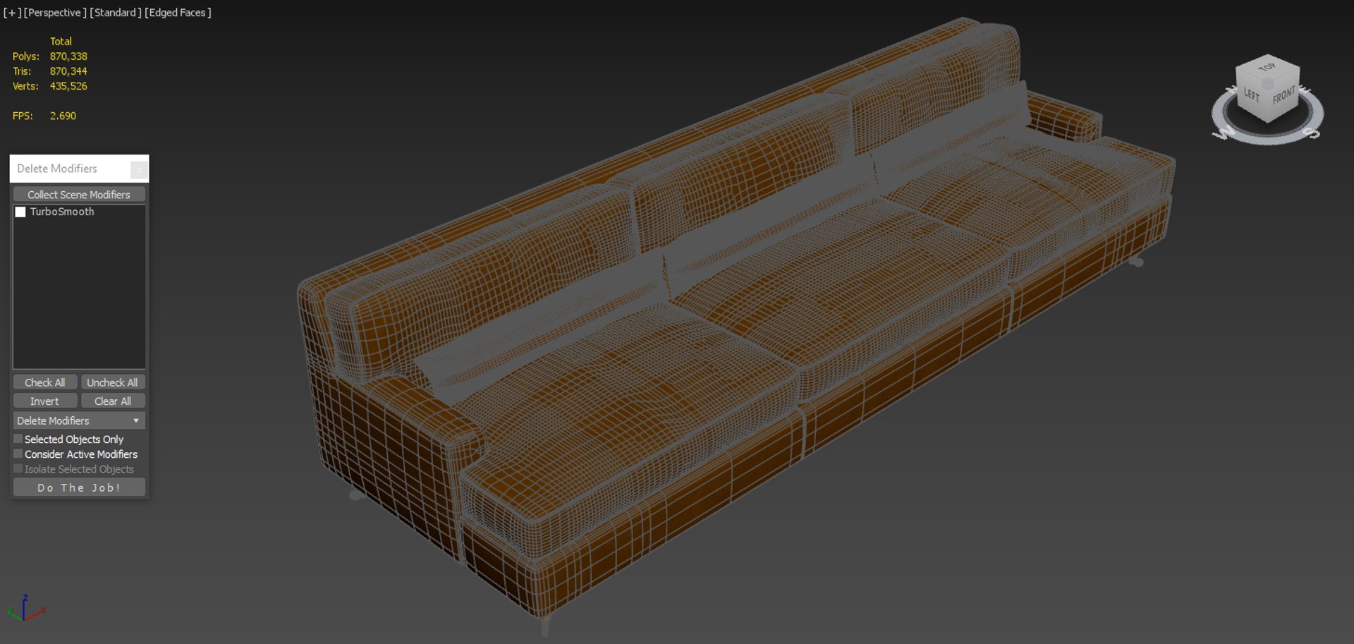 3D Model Raffles Sofa - TurboSquid 2278097