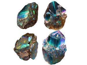 3D Magical Crystals model
