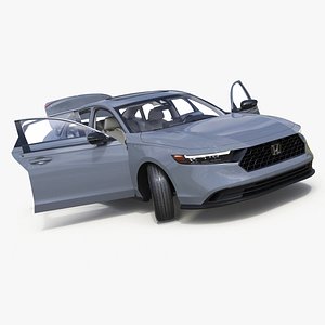 3D Gray Honda Accord 2025 Rigged for Maya model