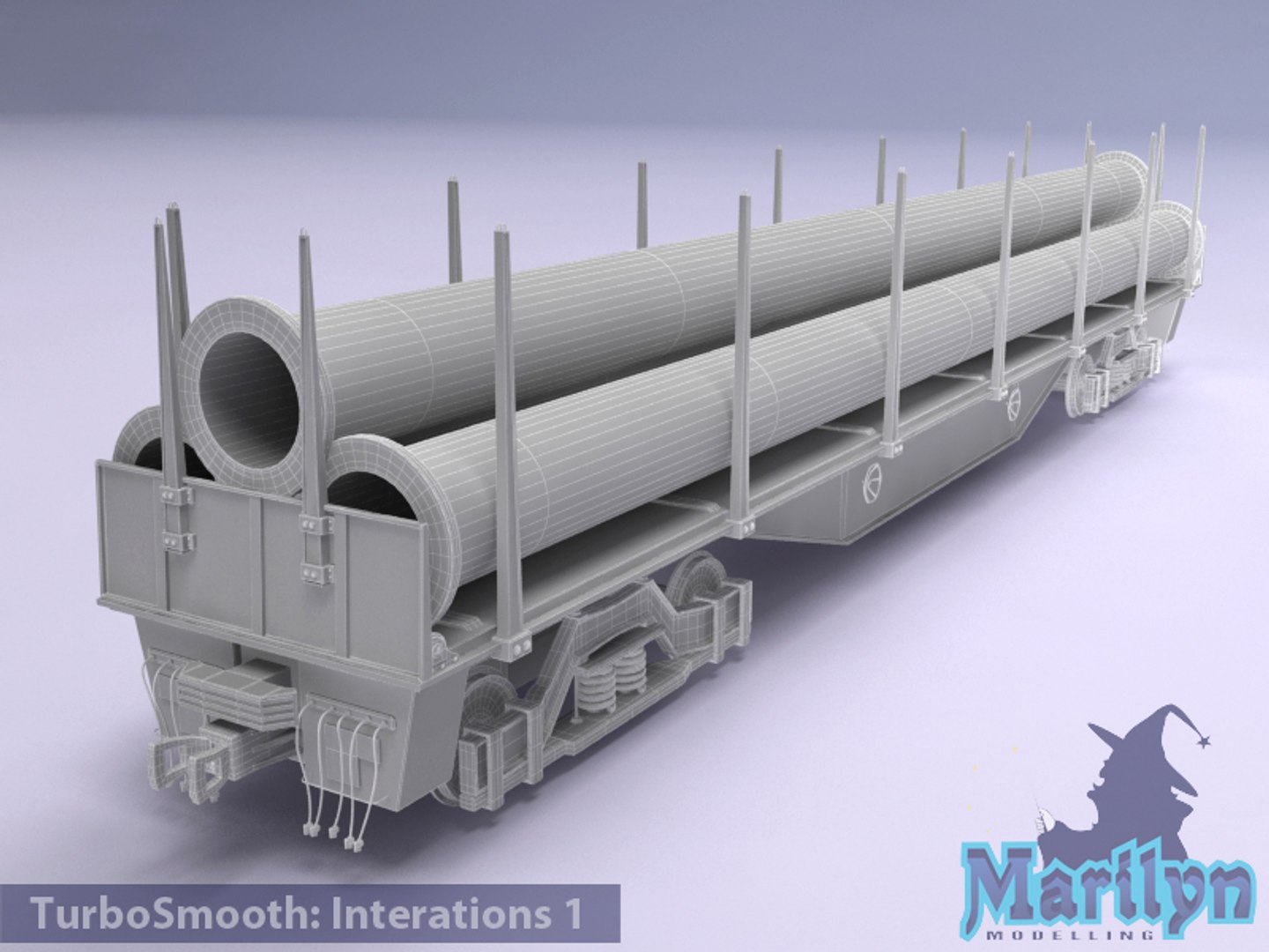 Cargo Train Composition 3d Model