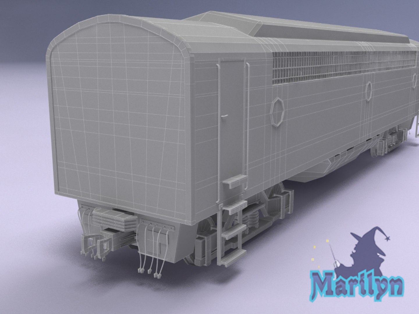 Cargo Train Composition 3d Model