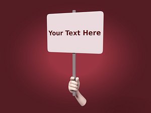 manifestation sign 3D model