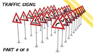 traffic signs 3d model