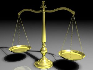 3d model scales justice