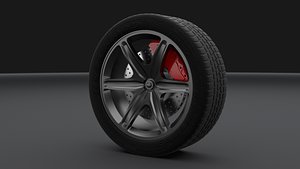 3D Wheel with an unusual attachment Free 3D model model