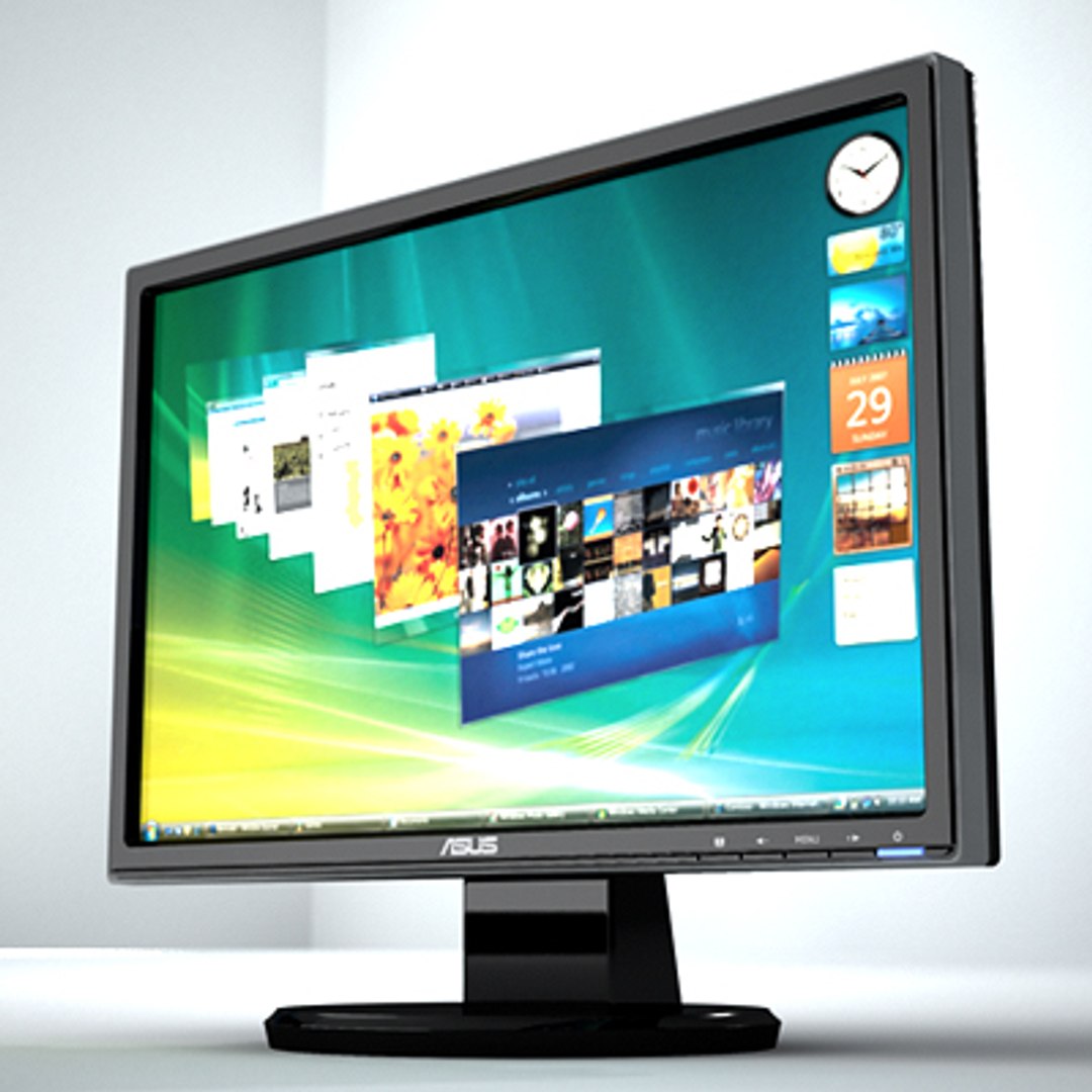 3d Lcd Display Monitor Model