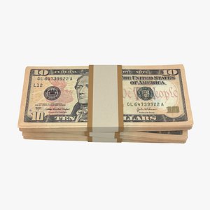 Packs of 10 Dollar Bills model