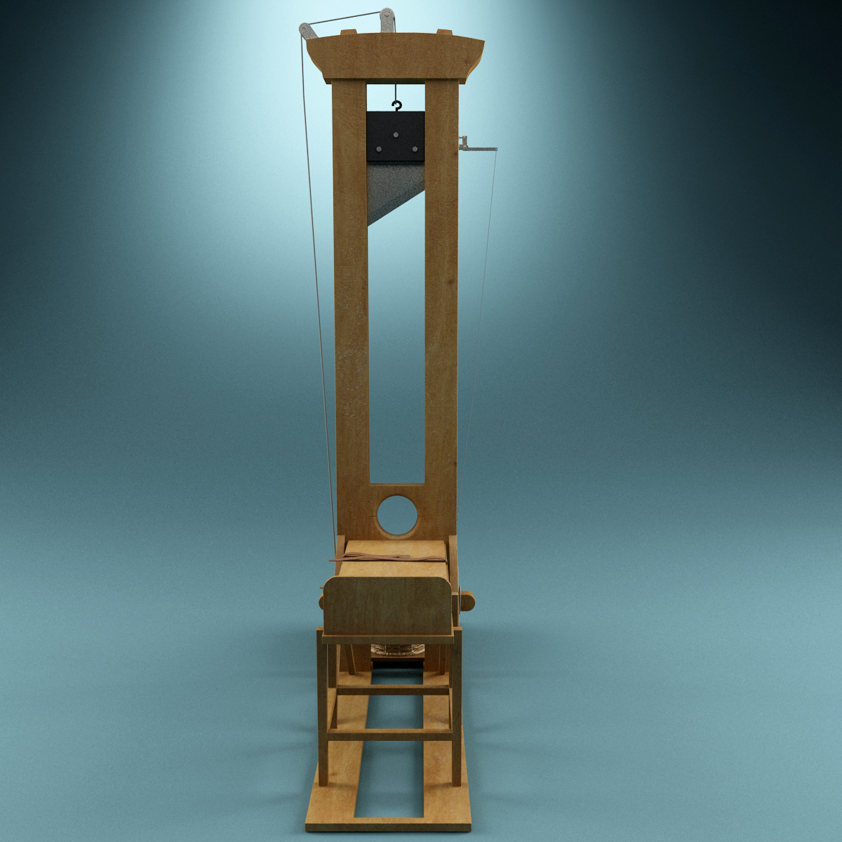 3d guillotines set modelled model