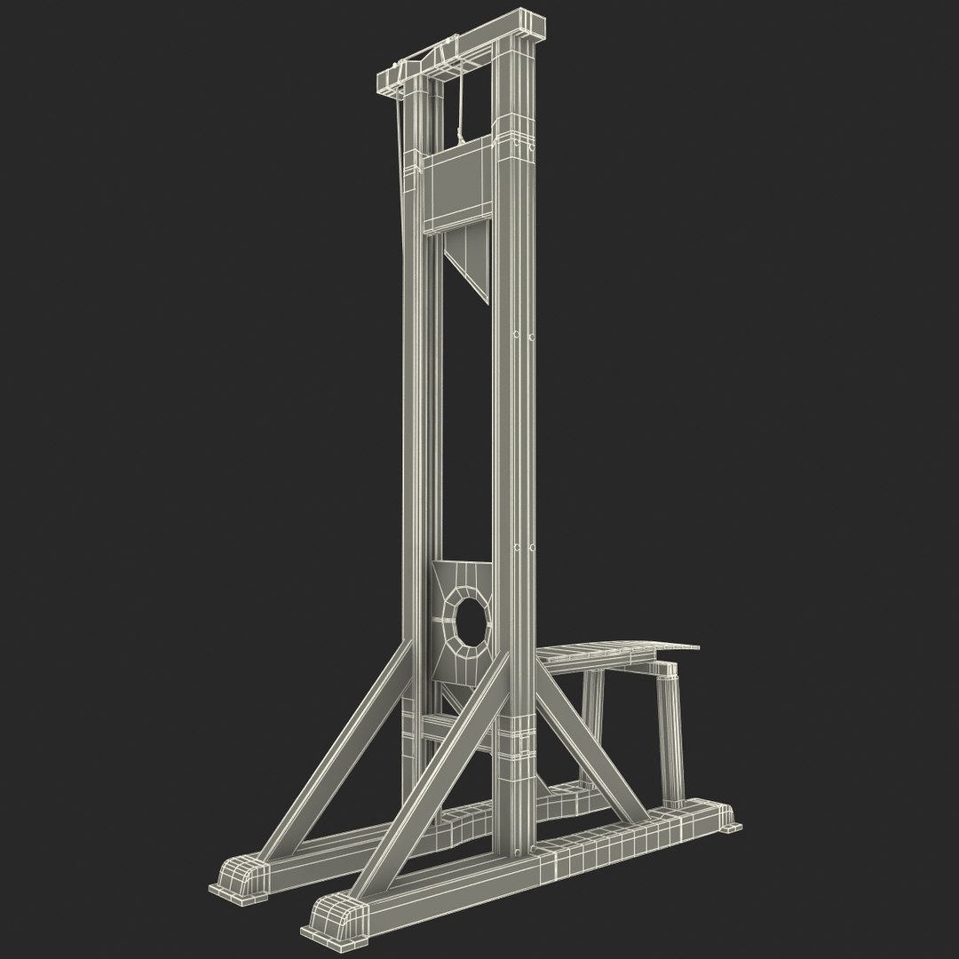 3d Guillotines Set Modelled Model