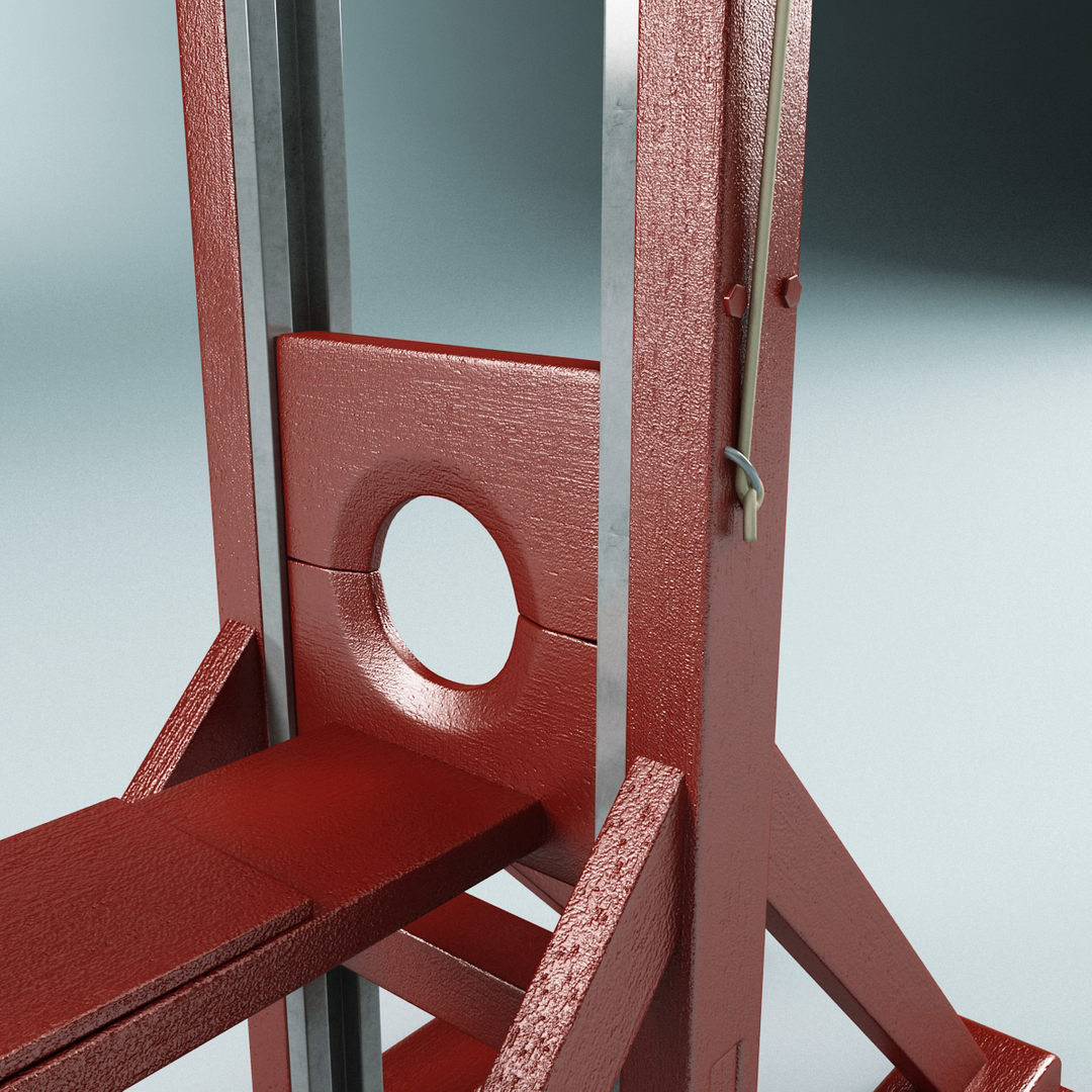 3d guillotines set modelled model