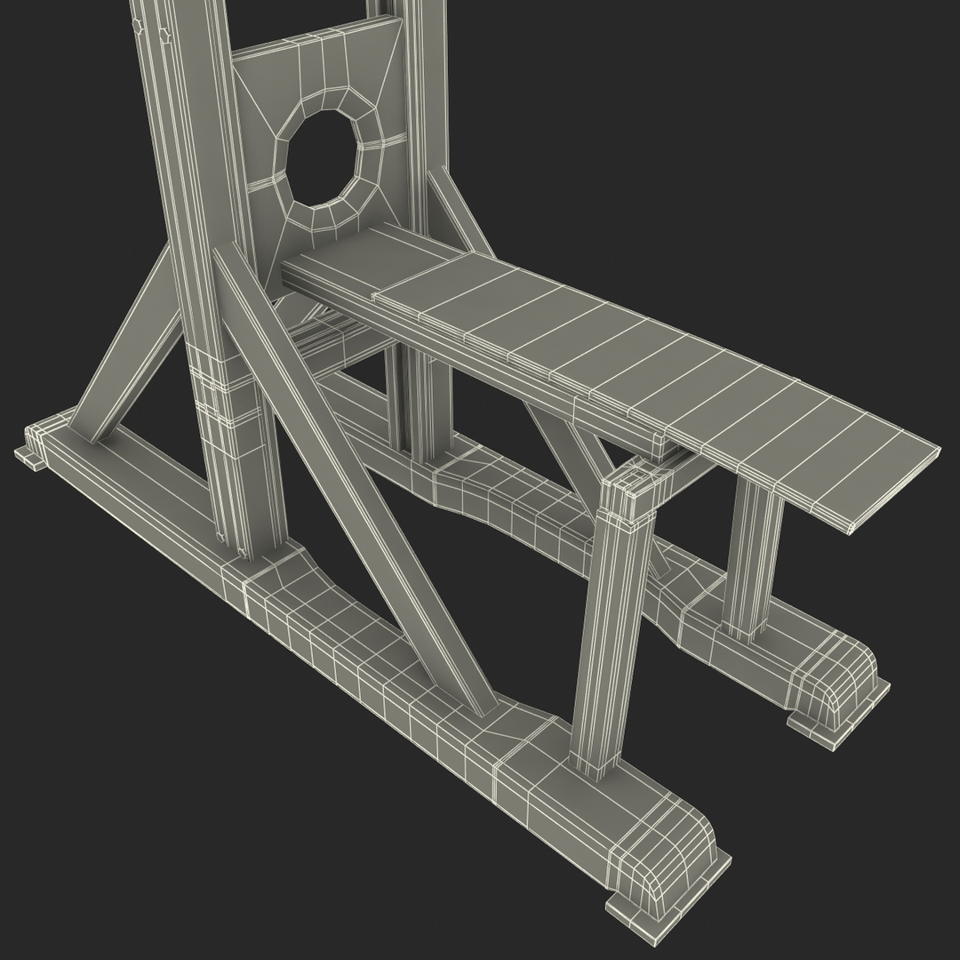3d guillotines set modelled model