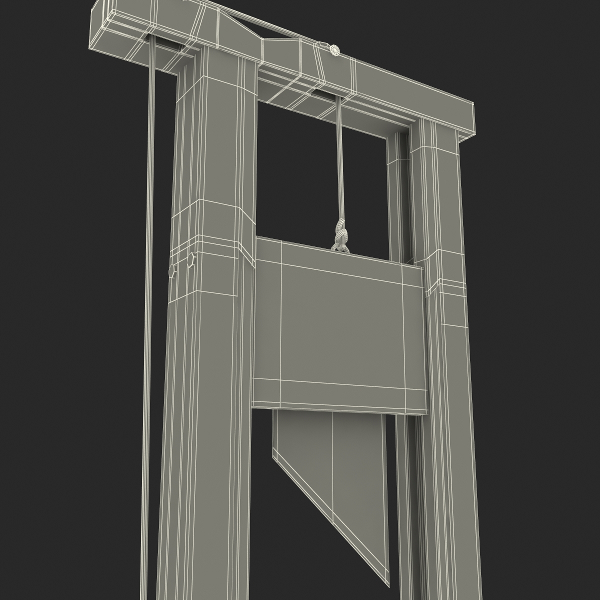 3d guillotines set modelled model