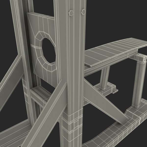 3d guillotines set modelled model