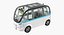 electric driverless bus generic 3D model