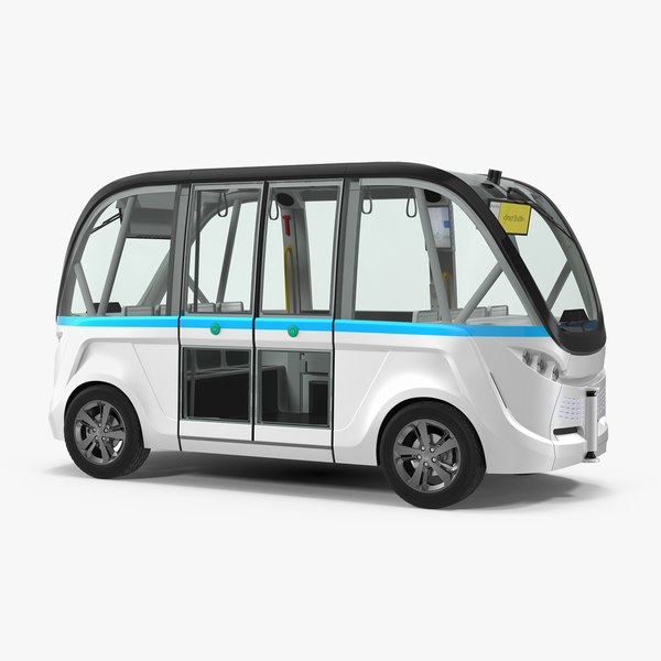 electric driverless bus generic 3D model