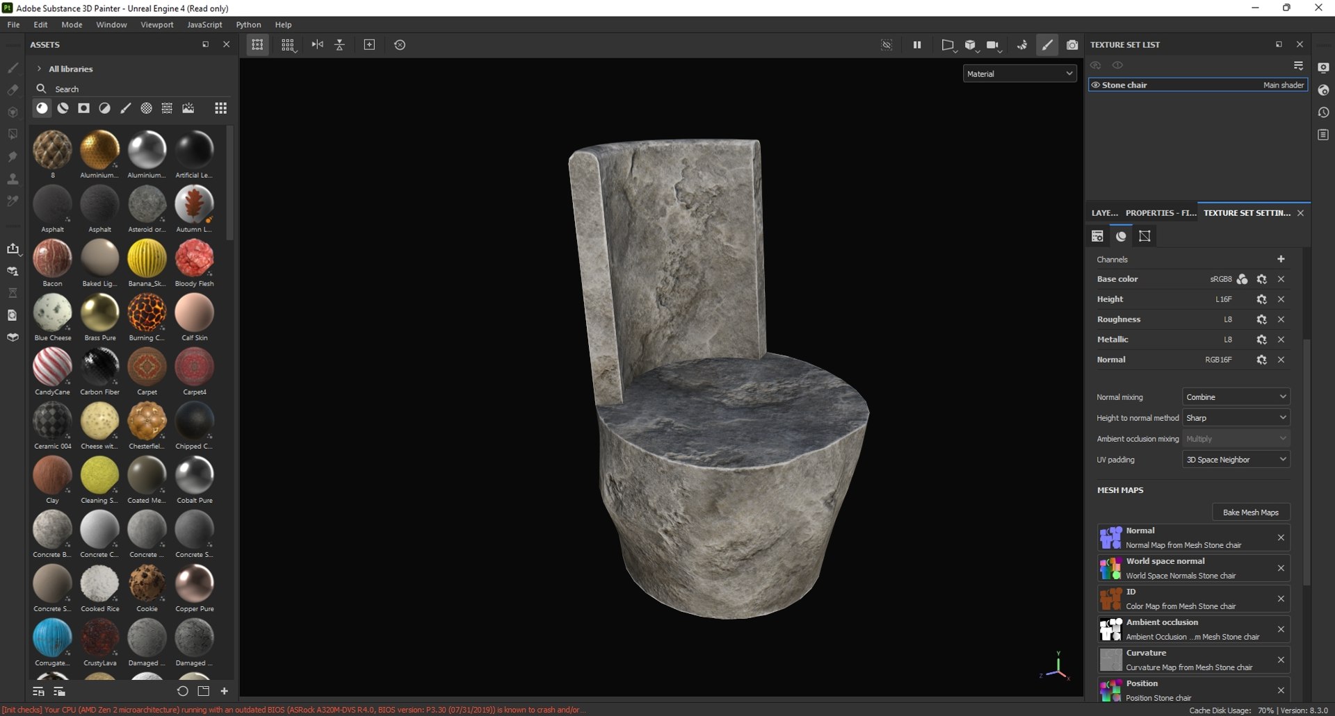Stone Chair 3D Model - TurboSquid 2137159