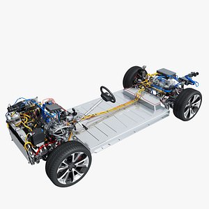 3D model Electric Car Chassis 02