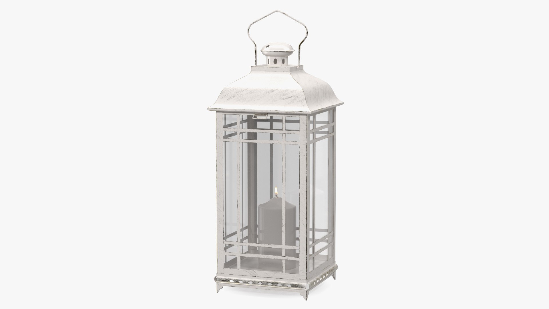 Lantern With Candle 3D model preview