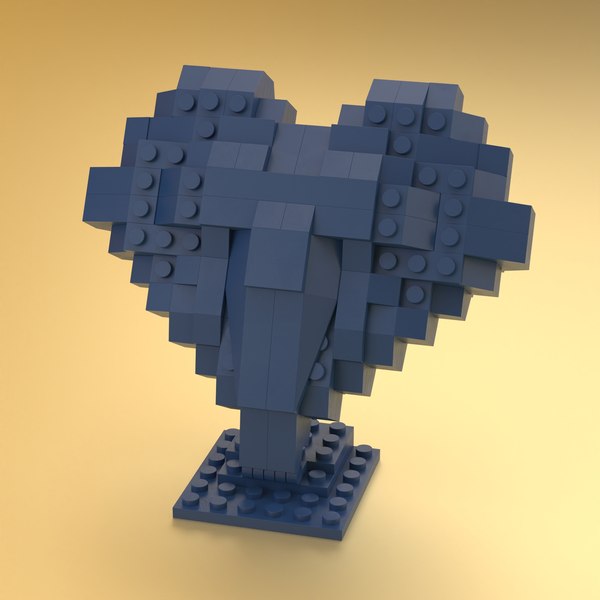Modello 3D Cuore fatto di mattoncini LEGO - TurboSquid 2046273