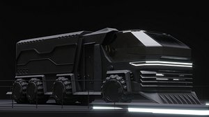 科幻未来赛博朋克卡车3D模型
