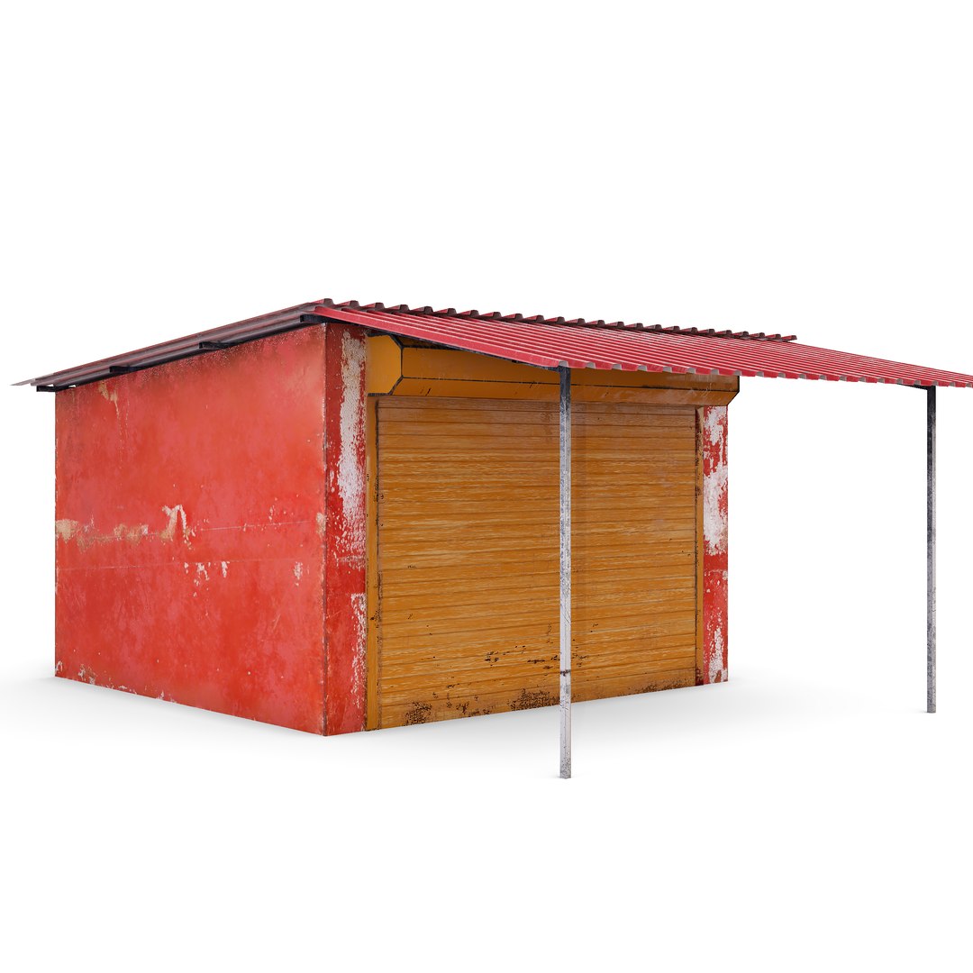 3D Old Garage Model - TurboSquid 2346233