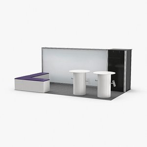 booth-and-backdrop-01----white 3D model