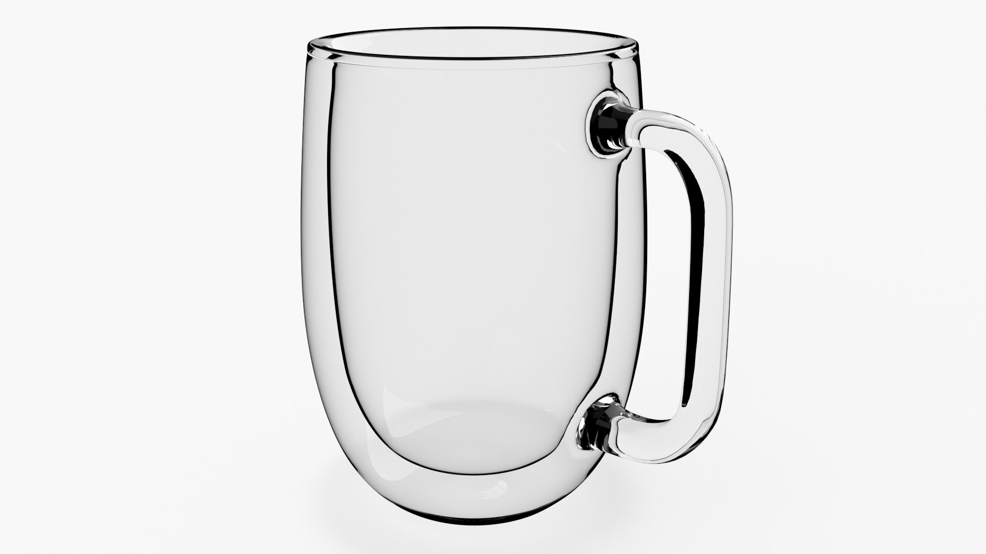 Clear Double Wall Glass Coffee Mug 3D Model - TurboSquid 2192777