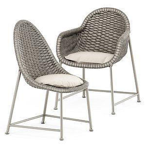 3D Chopstix armchair and Chopstix side chair model
