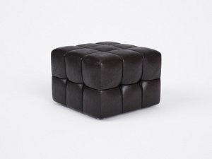 6 padded stools materials leather 3d model