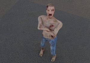rigged zombie 3D model