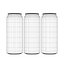 Three Branded Aluminium Soft Drink Beverage Cans