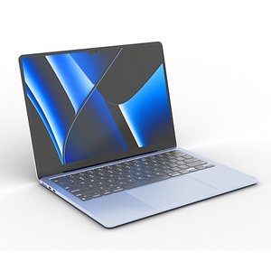 Apple MacBook Air 2024 Space Gray color 3D model