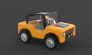 3D jeep car Low-poly 3D model model