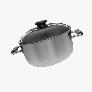 Large Saucepan with Cover - 3D Model by weeray