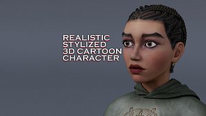 ADALIE STYLIZED 3D CARTOON CHARACTER 3D model