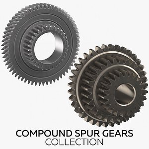 compound spur gears 3D model