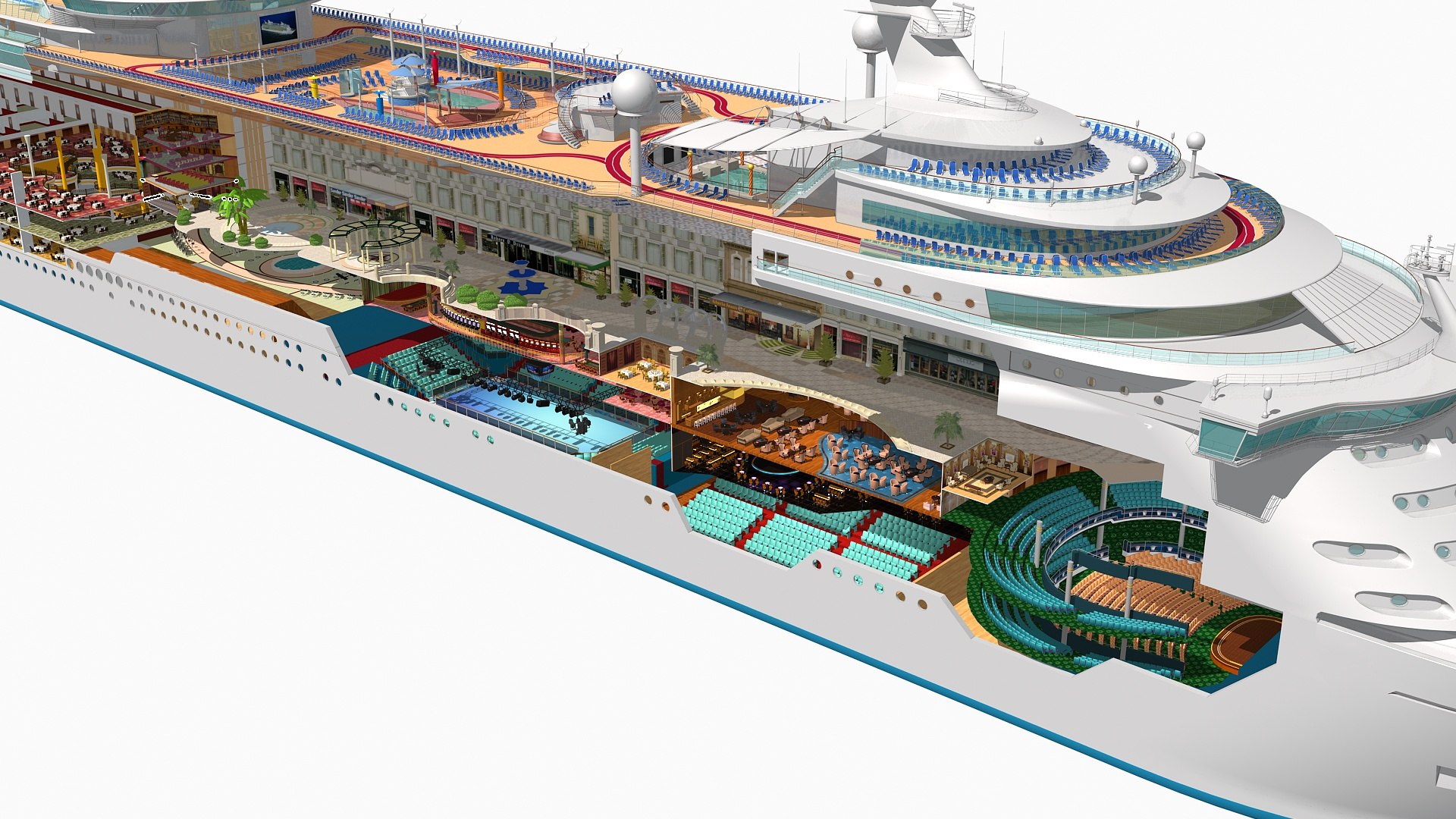 3D Mariner Of The Seas Cruise Cutaway - TurboSquid 1834448