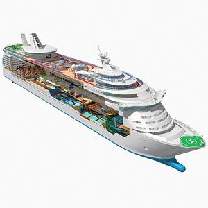 3D Mariner of the Seas Cruise Cutaway