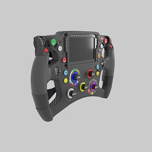 F1 steering wheel 3D model