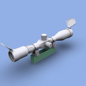 rifle scope 3d max